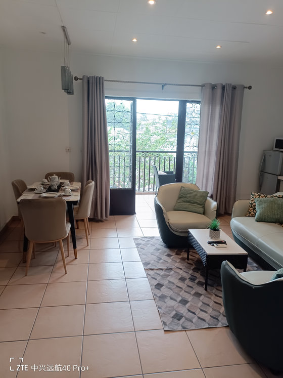 espace détente et balcon